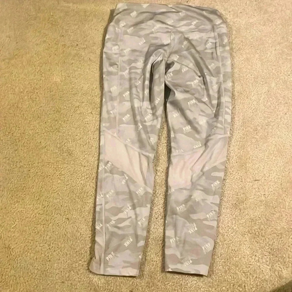PINK Victoria’s Secret NWOT BEIGE & CAMO ACTIVE WORKOUT PANTS-Size Large - Picture 8 of 11